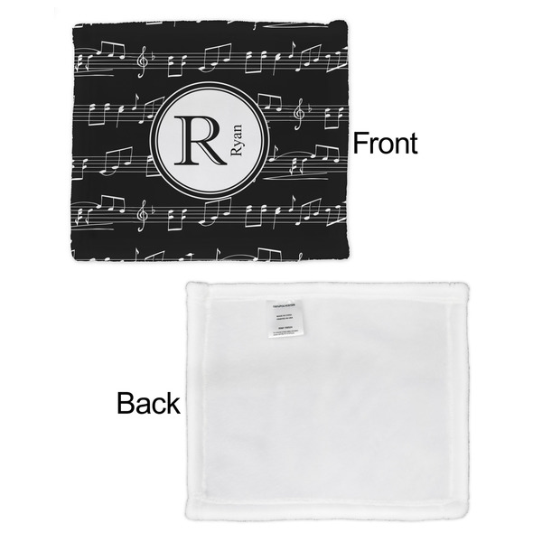 Musical Notes Security Blanket - Front & White Back View