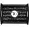 Musical Notes Black Wooden Tray - Large (Personalized)