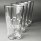 Musical Notes Set of Four Engraved Pint Glasses - Set View