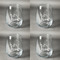 Musical Notes Set of Four Personalized Stemless Wineglasses (Approval)