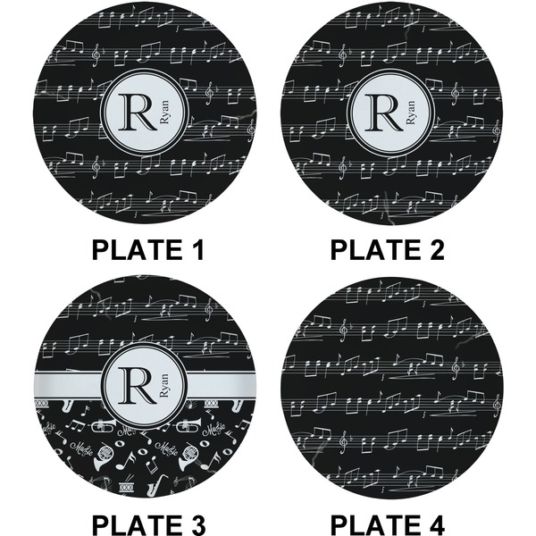 Musical Notes Set of Lunch / Dinner Plates (Approval)