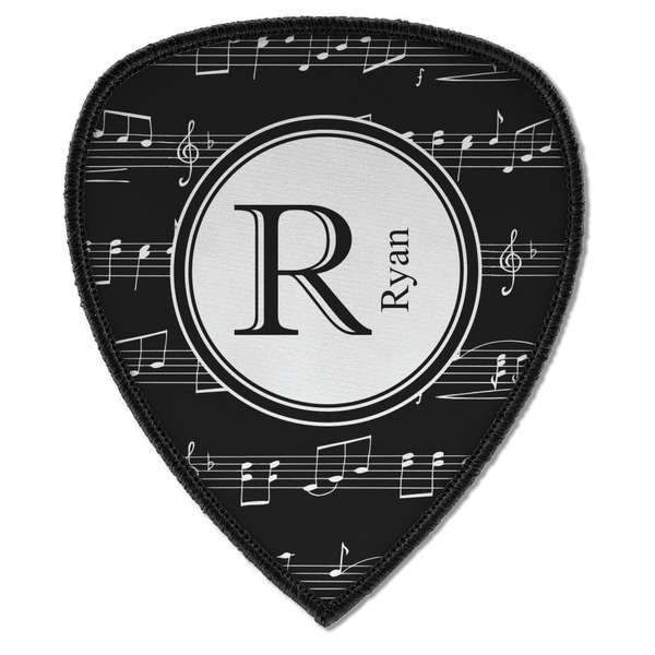 Custom Musical Notes Iron on Shield Patch A w/ Name and Initial