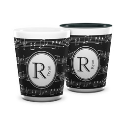 Musical Notes Ceramic Shot Glass - 1.5 oz (Personalized)