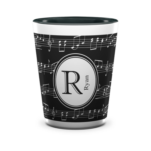 Musical Notes Shot Glass - Two Tone - FRONT