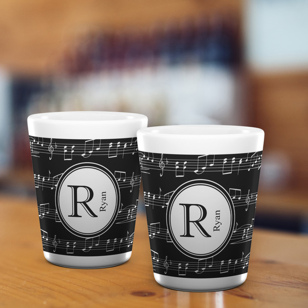 Musical Notes Shot Glass - White - LIFESTYLE