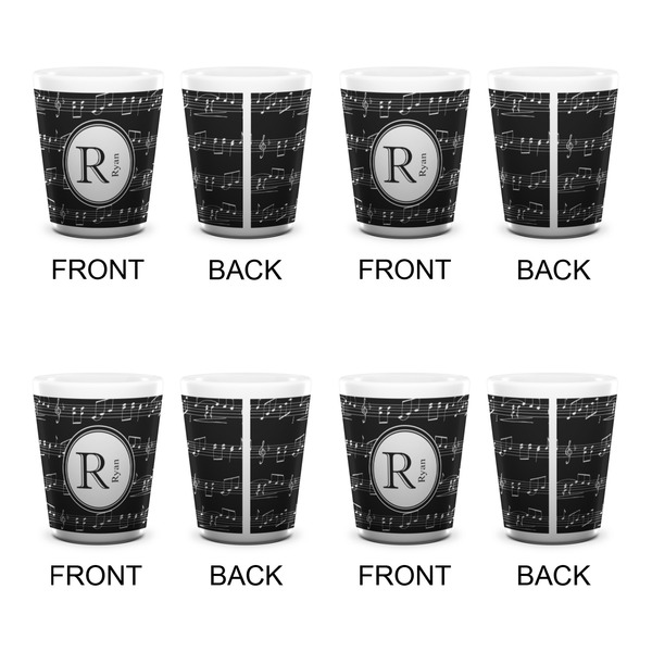 Musical Notes Shot Glass - White - Set of 4 - APPROVAL