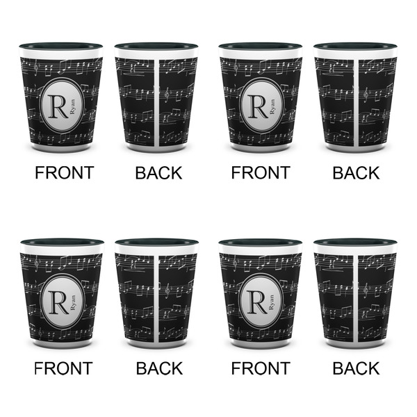 Musical Notes Shot Glassess - Two Tone - Set of 4 - APPROVAL