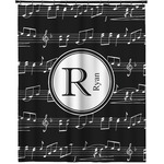 Musical Notes Extra Long Shower Curtain - 70"x84" (Personalized)