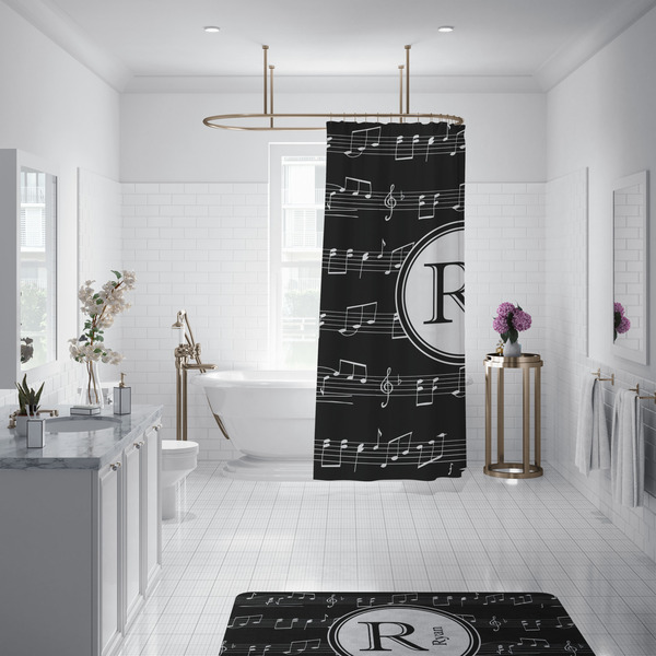 Musical Notes Shower Curtain - Custom Size