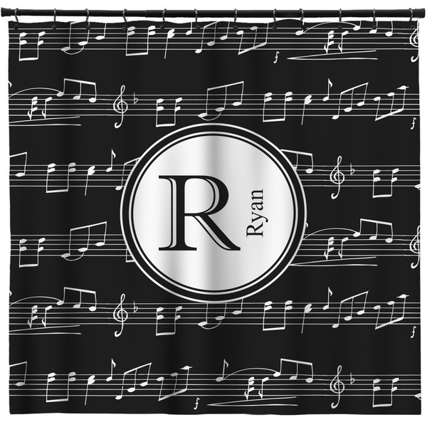 Custom Musical Notes Shower Curtain (Personalized)