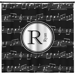 Musical Notes Shower Curtain - Custom Size (Personalized)