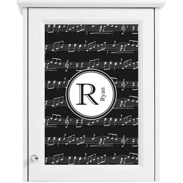 Musical Notes Single White Cabinet Decal
