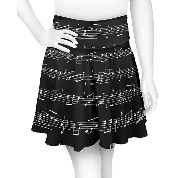 Custom Musical Notes Skater Skirt - Large