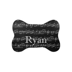 Musical Notes Bone Shaped Dog Food Mat (Small) (Personalized)
