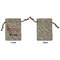 Musical Notes Small Burlap Gift Bag - Front Approval