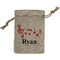 Musical Notes Small Burlap Gift Bag - Front