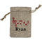 Musical Notes Small Burlap Gift Bag - Front (Personalized)