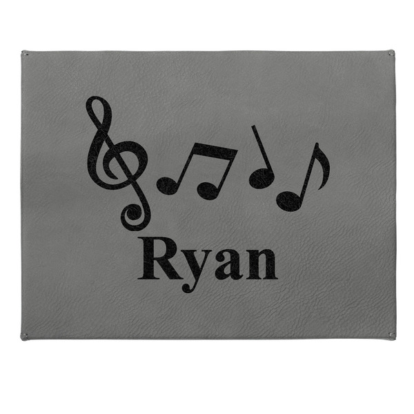 Musical Notes Small Engraved Gift Box with Leather Lid - Approval