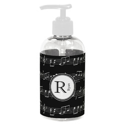Musical Notes Plastic Soap / Lotion Dispenser (8 oz - Small - White) (Personalized)
