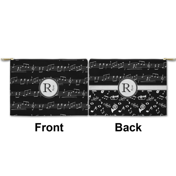 Musical Notes Small Zipper Pouch Approval (Front and Back)