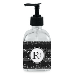 Musical Notes Glass Soap & Lotion Bottle - Single Bottle (Personalized)
