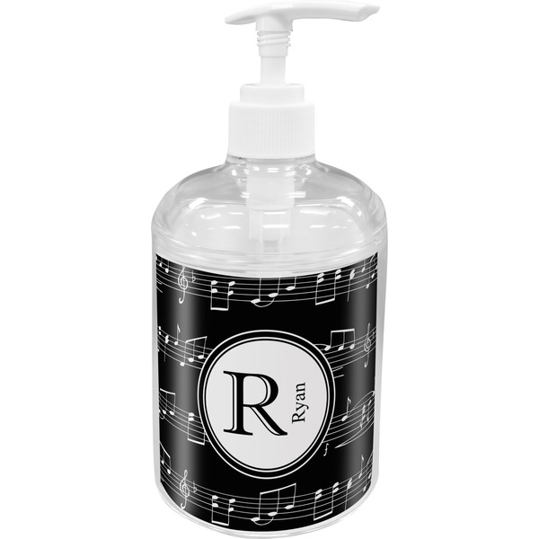 Custom Musical Notes Acrylic Soap & Lotion Bottle (Personalized)