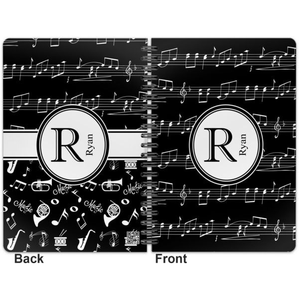 Musical Notes Spiral Journal 7 x 10 - Apvl