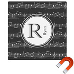 Musical Notes Square Car Magnet - 10" (Personalized)