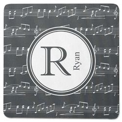 Musical Notes Square Rubber Backed Coaster (Personalized)