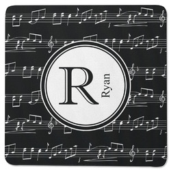 Musical Notes Square Rubber Backed Coaster (Personalized)