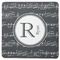 Musical Notes Square Coaster Rubber Back - Single