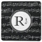 Musical Notes Square Rubber Backed Coaster (Personalized)