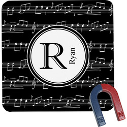 Musical Notes Square Fridge Magnet (Personalized)