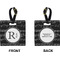 Musical Notes Square Luggage Tag (Front + Back)