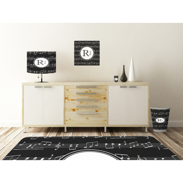 Musical Notes Square Wall Decal Wooden Desk