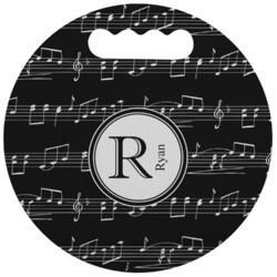 Musical Notes Stadium Cushion (Round) (Personalized)