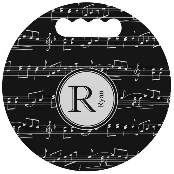 Custom Musical Notes Stadium Cushion (Round) (Personalized)