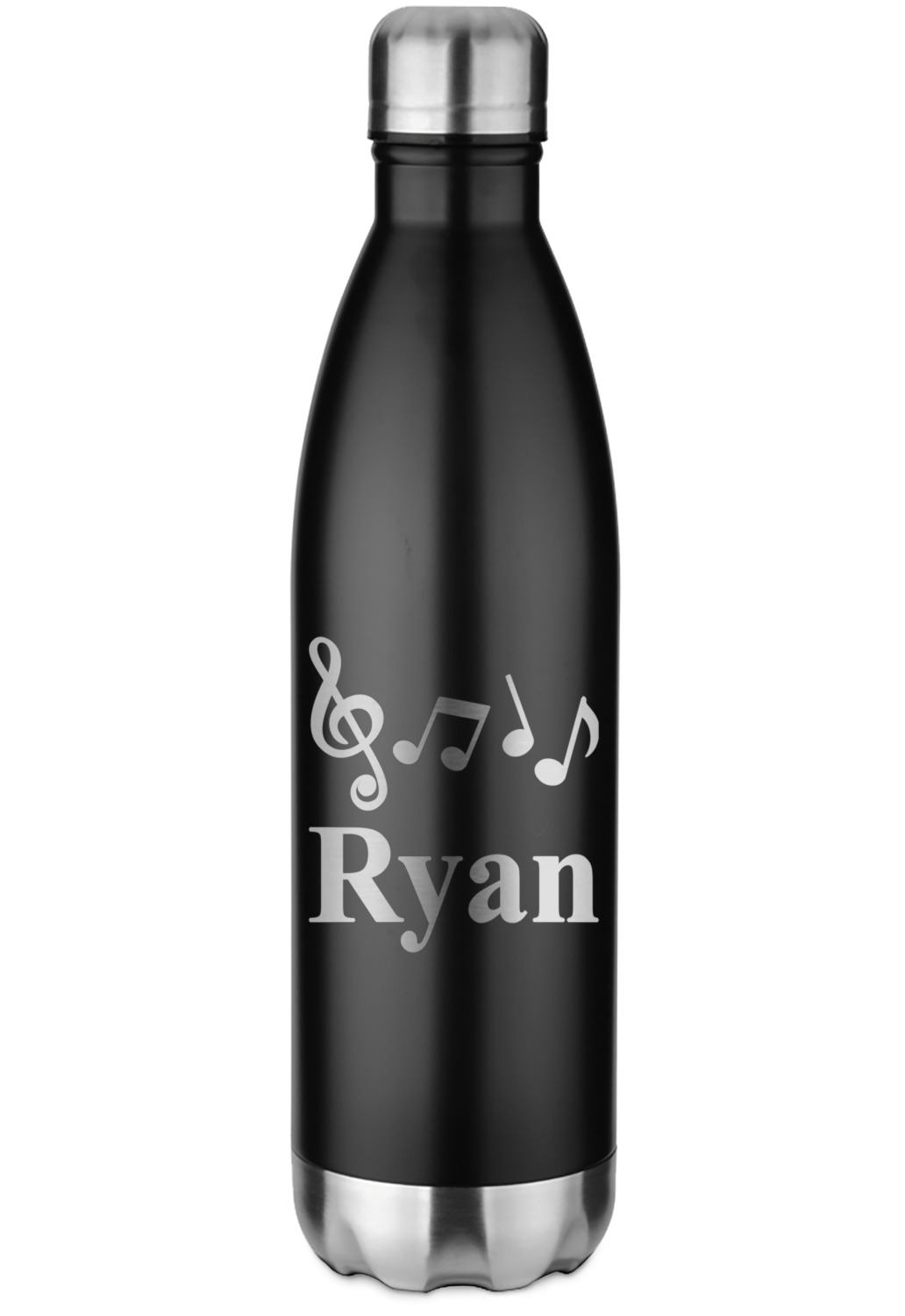 Musical Notes Water Bottle - 26 oz. Stainless Steel (Personalized ...