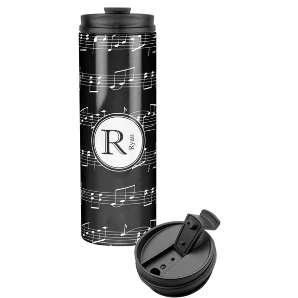 Custom Musical Notes Stainless Steel Skinny Tumbler (Personalized)