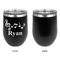 Musical Notes Stainless Wine Tumblers - Black - Single Sided - Approval