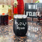 Musical Notes Stainless Wine Tumblers - Black - Single Sided - In Context