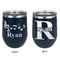 Musical Notes Stainless Wine Tumblers - Navy - Double Sided - Approval