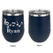 Musical Notes Stainless Wine Tumblers - Navy - Single Sided - Approval