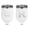 Musical Notes Stainless Wine Tumblers - White - Double Sided - Approval