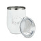 Musical Notes Stainless Wine Tumblers - White - Single Sided - Alt View