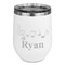 Musical Notes Stainless Wine Tumblers - White - Single Sided - Front