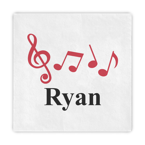 Custom Musical Notes Decorative Paper Napkins (Personalized)