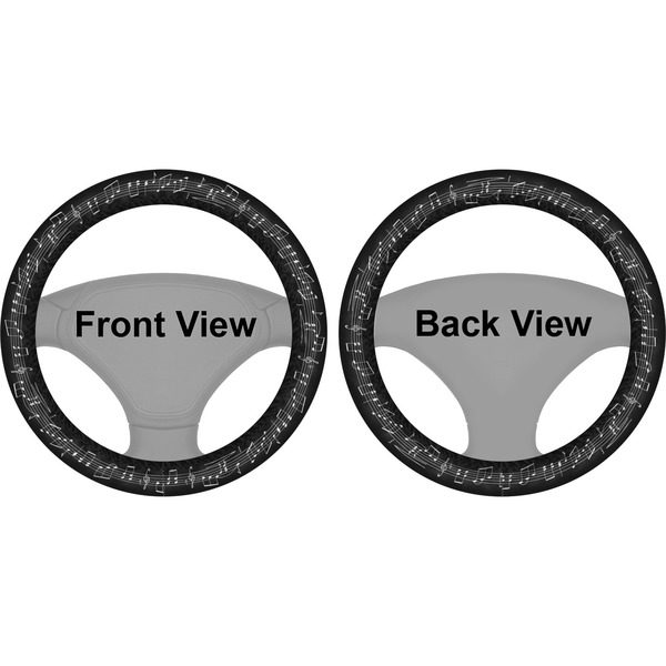 Musical Notes Steering Wheel Cover- Front and Back
