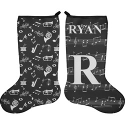 Musical Notes Holiday Stocking - Double-Sided - Neoprene (Personalized)