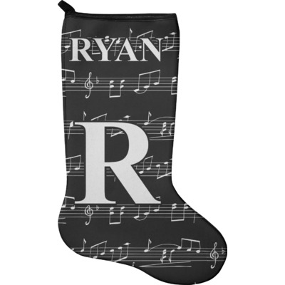 Musical Notes Holiday Stocking - Neoprene (Personalized)